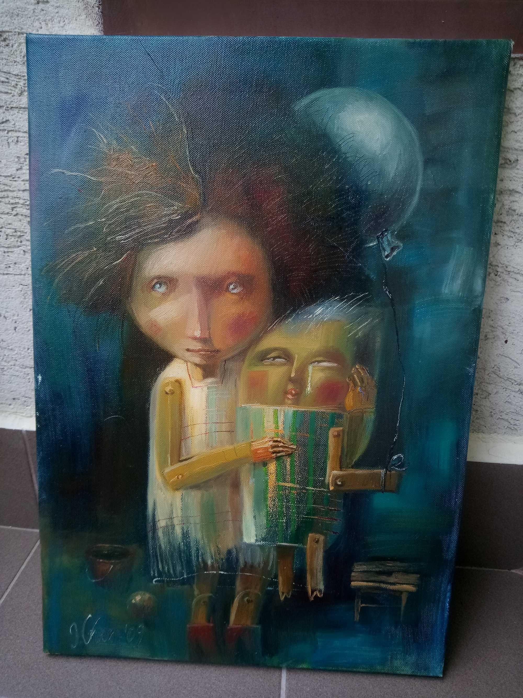 Obraz olejny "Rodzeństwo" Jakub Chomicki
