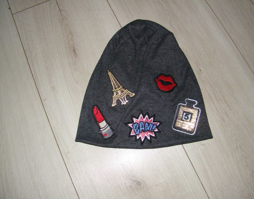 Przejściowa podwójna czapka dla dziewczynki roz unisex