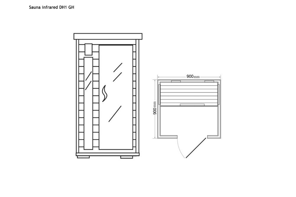 Sauna infrared Werona prom. kwarcowe lub ceramiczne 1os