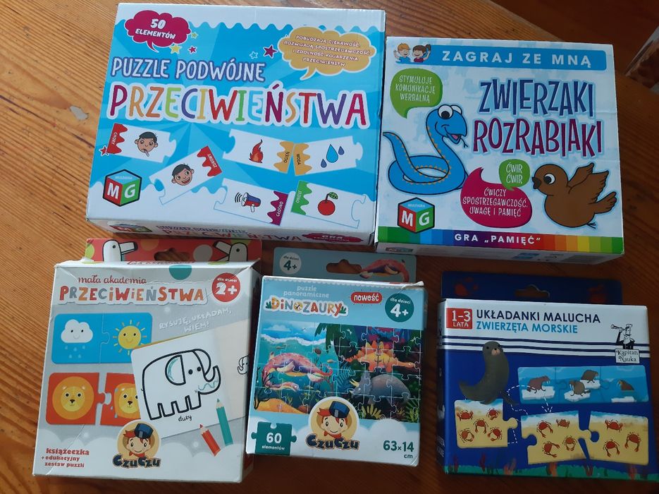 Zestaw puzzli układanek dla dziecka Czuczu,kapitan nauka