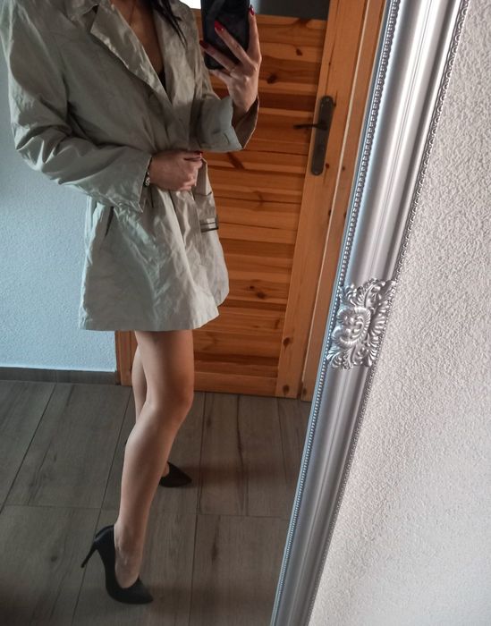Płaszcz trencz Beżowy jasny butik UNI