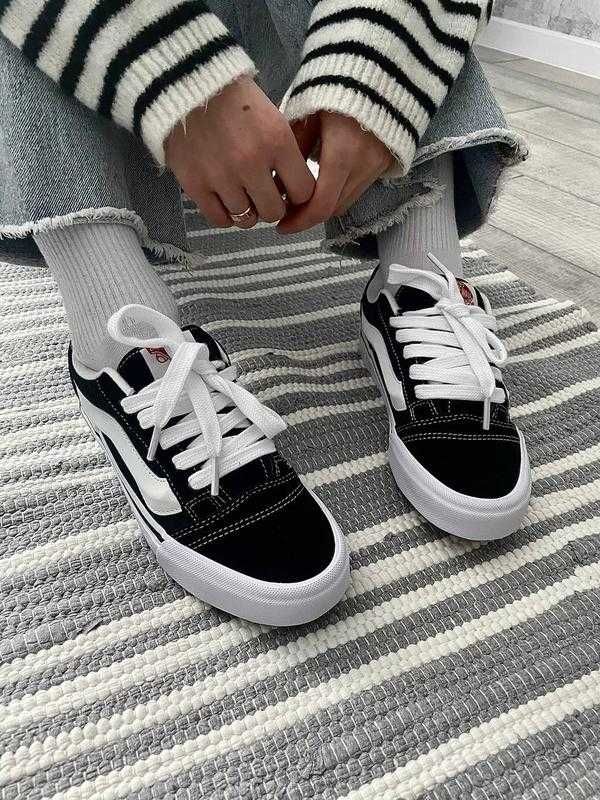 Vans KNU Skool Black White Ванси кну скул 36 37 38 39 40 41 42 43 44