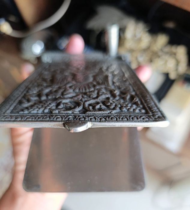 Porta Bloco de Notas antigo com suporte para caneta