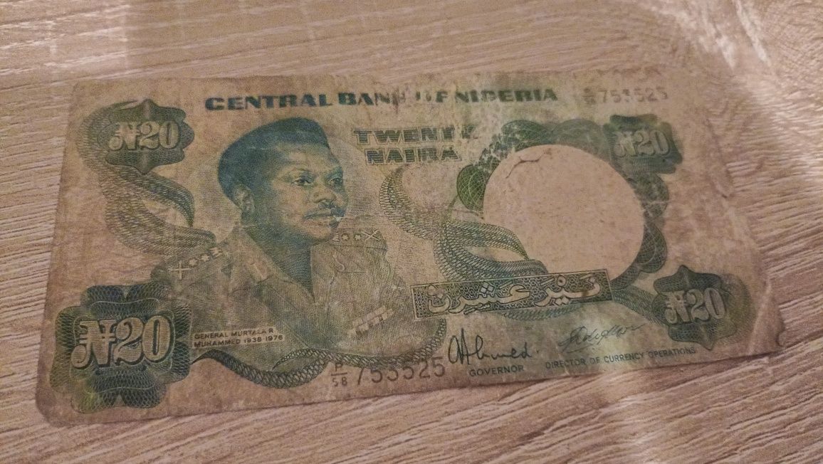Banknot nigeryjski twenty naira