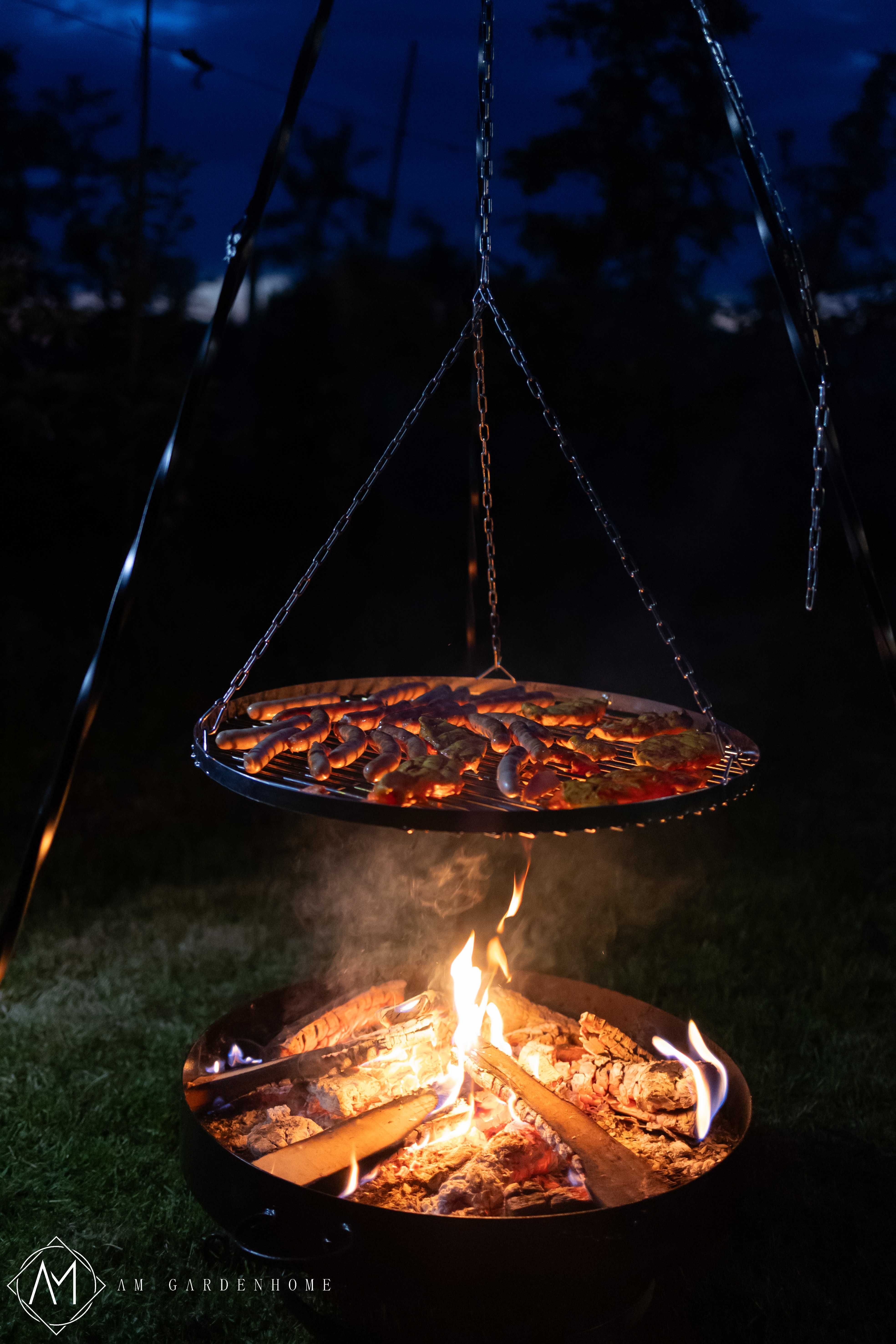 Grill trójnóg Kompletny zestaw NOGI KUTE + PALENISKO + RUSZT + PREZENT