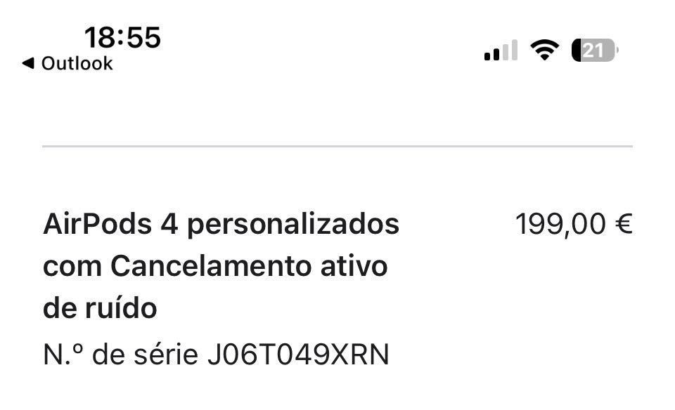 AirPods 4 c cancelamento ativo de ruido Originais - preço negociável