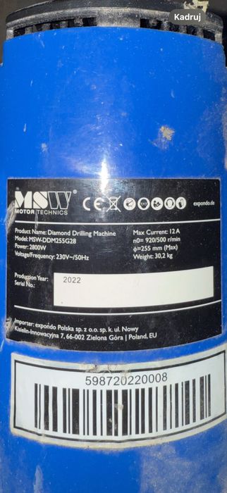 Wiertnica do betonu nowa