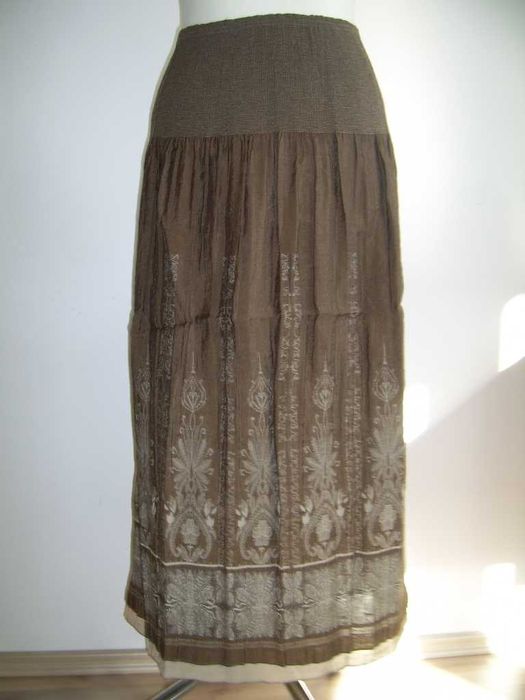 Spódnica brązowo beżowa r. 38