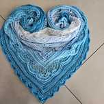 Chusta robiona na szydełku rękodzieło Handmade