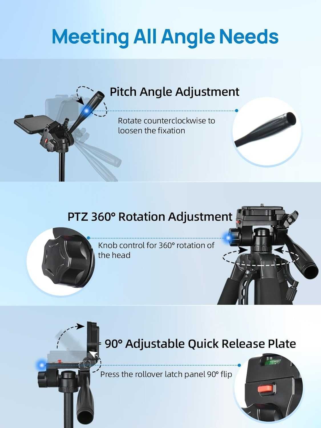 MOMAN TP59F Statyw Tripod do aparatu Canon Nikon sony 150cm aluminiowy