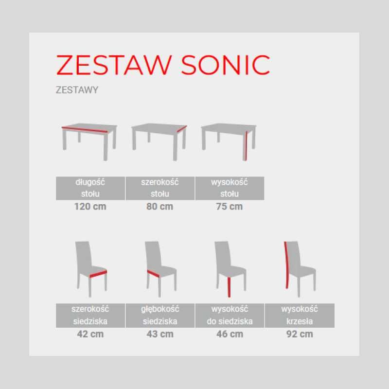 Zestaw Sonic - krzesła+stół