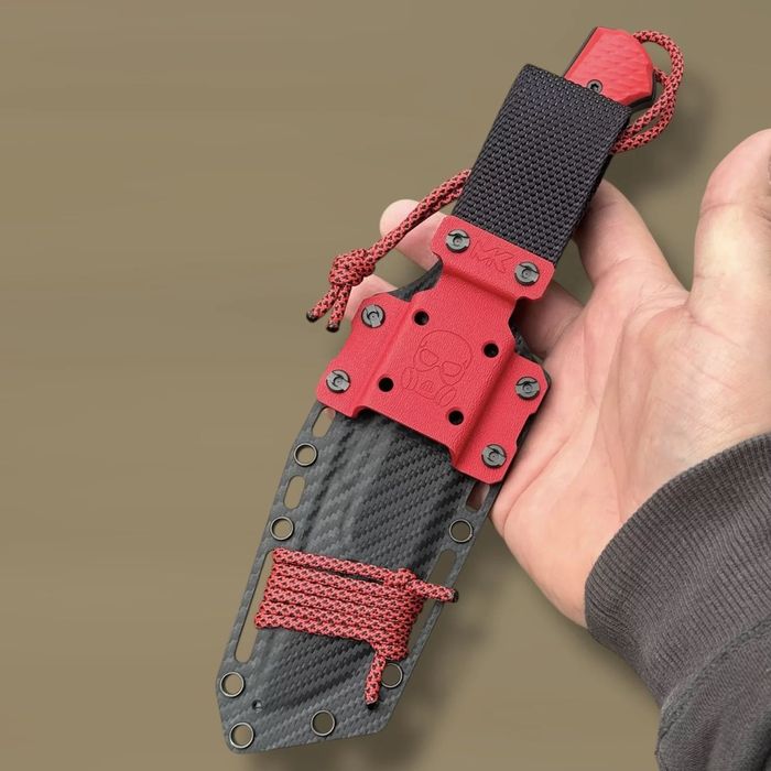 Nóż MK Knives & Tools Rambler Vanadis 23 Red/Black G10 Carbon Holstex