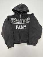 зип худи Vetements Fan? Yes, I am Deconstructed zip hoodie