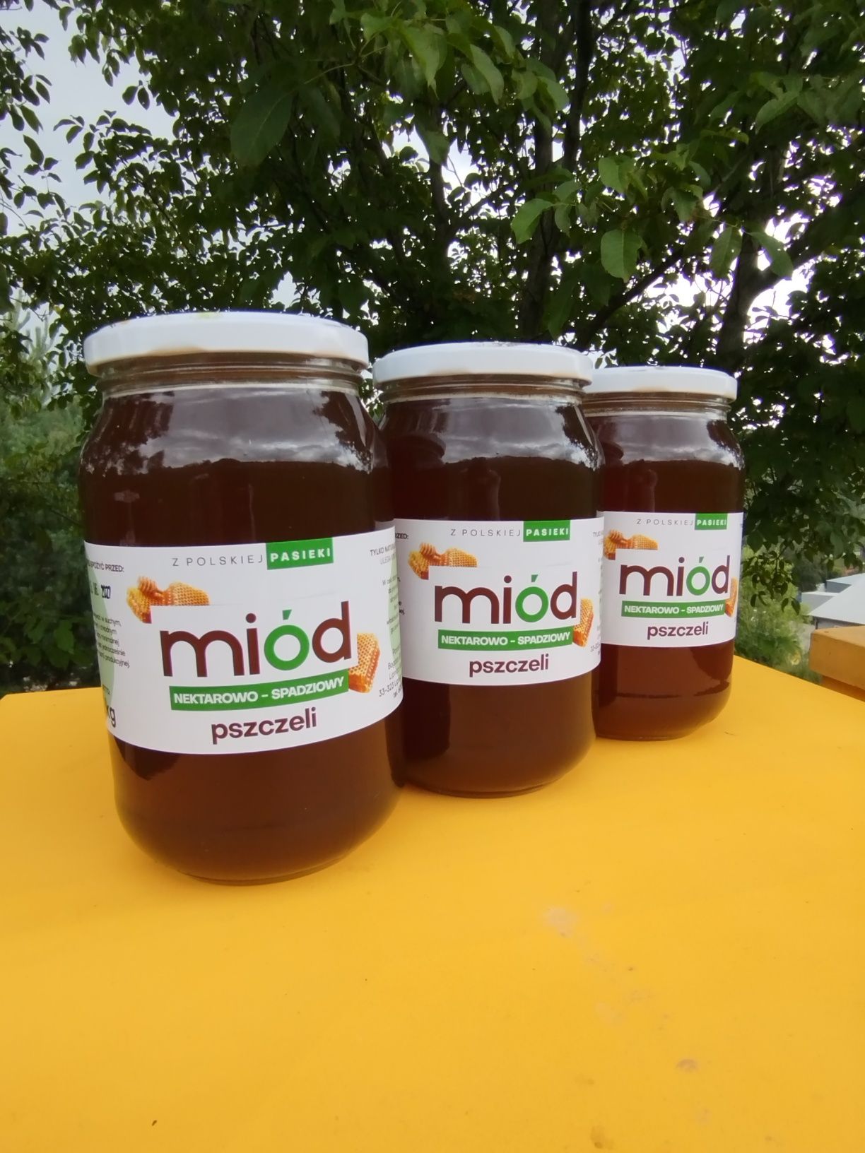 Polski Miód nektarowo spadziowy naturalny słoik 1200g 0,9l