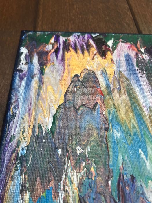 Obraz akryl, Pawie Pióro, oryginalny, M. Świgulska, 2000 r. sygnowany.