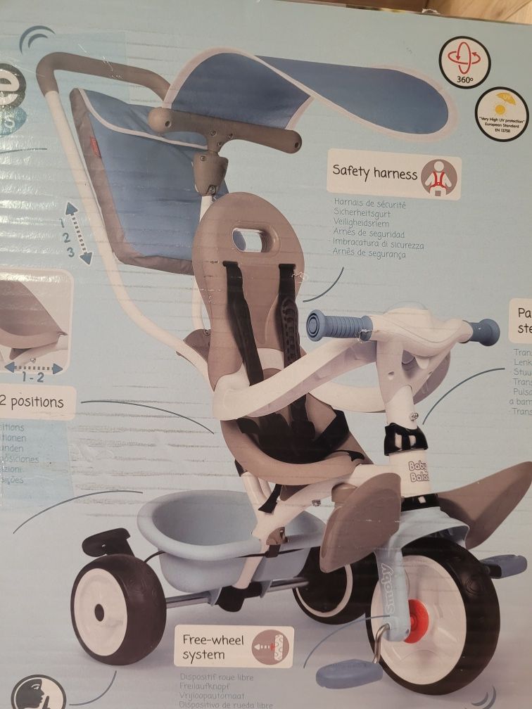SMOBY Rowerek Trójkołowy Baby Balade plus Niebieski