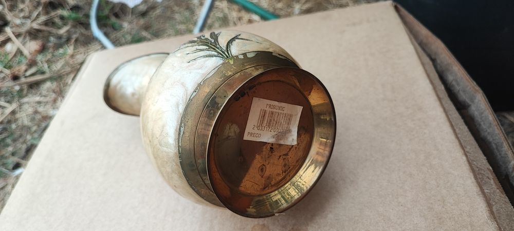 Jarra e prato em  bronze