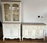 Drewniany kredens + komoda RIMINI w stylu vintage