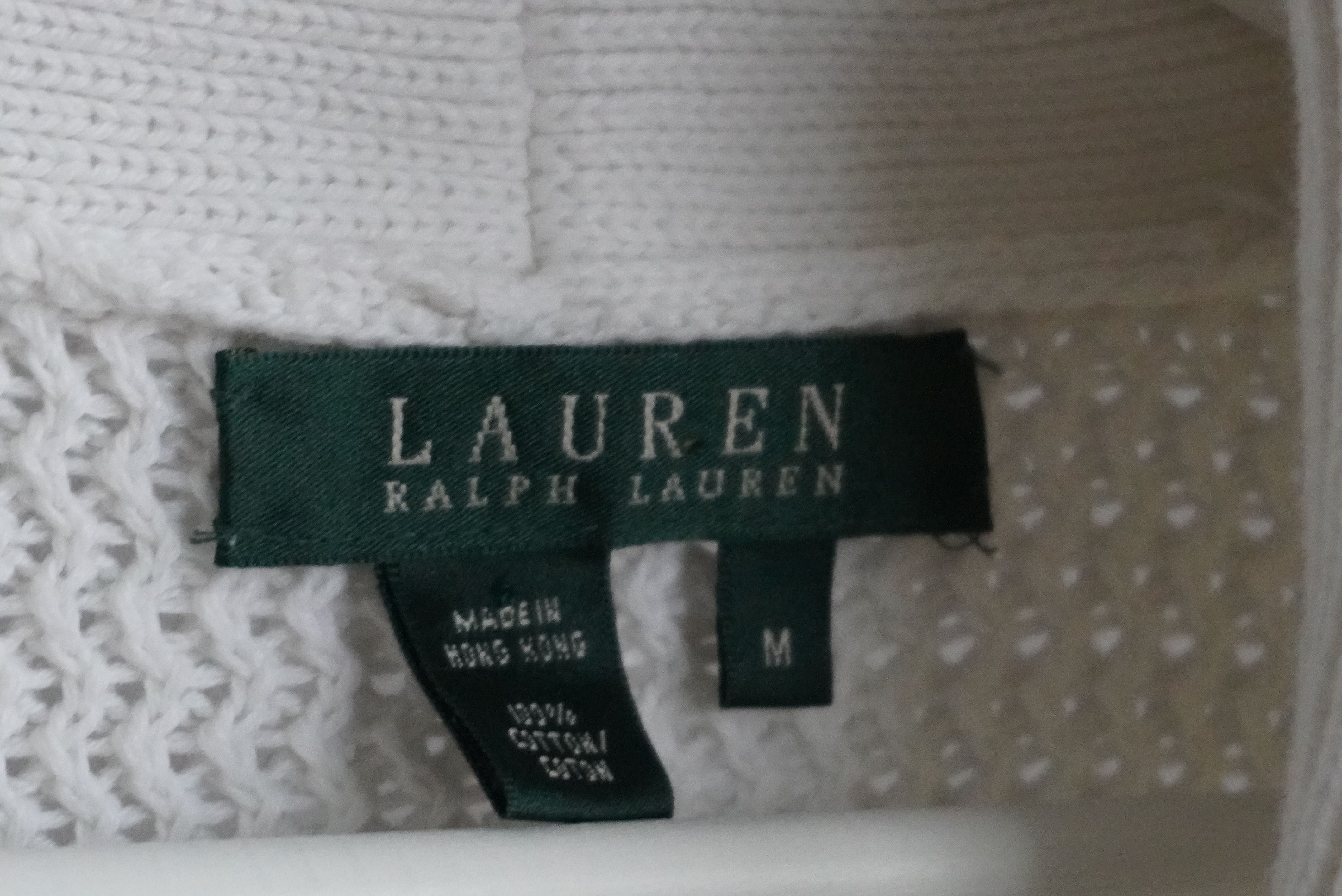 Ralph Lauren kardigan damski biały klamry M sweter