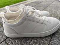 Sneakersy Lanetti męskie białe skóra ekologiczna że skarpetą używane 4