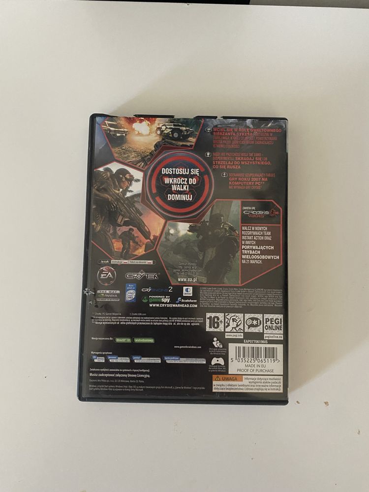 Płyta Crysis Warhead – Kompletny zestaw, sprawny
