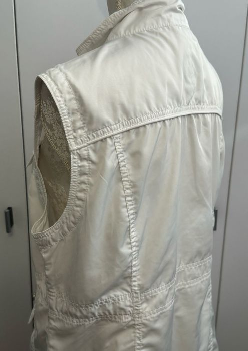 Biały bezrękawnik na zamek kamizelka r. L Calming