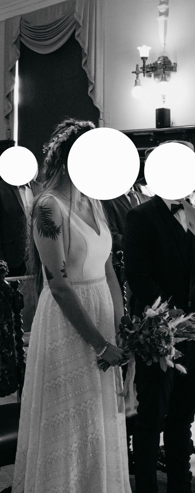 Suknia ślubna boho z kurtką i welonem