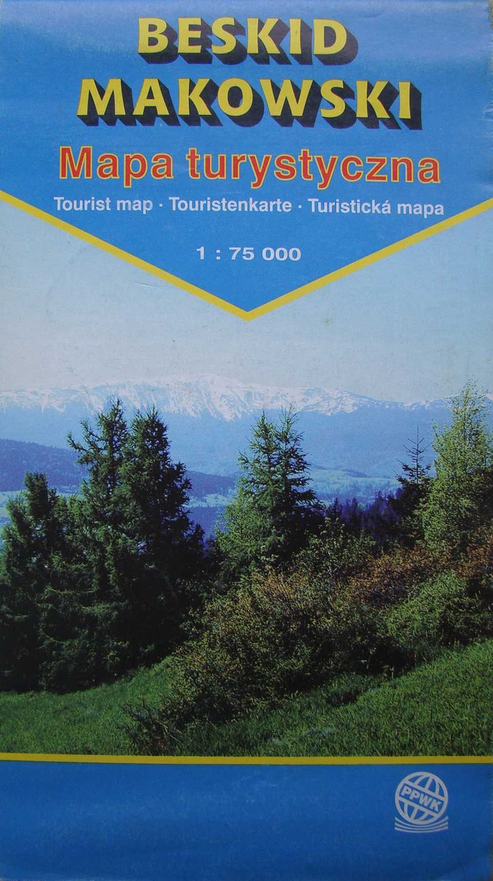 Beskid Makowski [Beskid Średni]. Mapa turystyczna. 2003. Wyd. X.