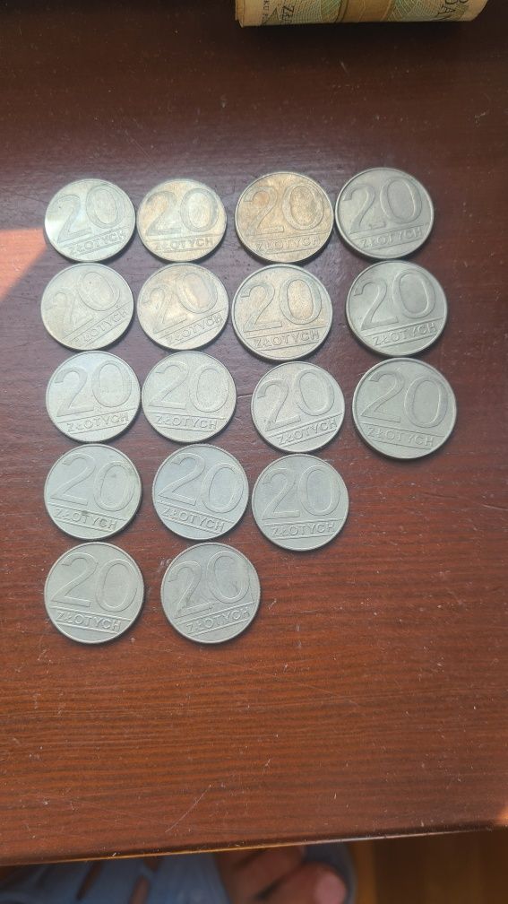 Sprzedam 17szt monet 20zl  1986,1990,1989,1998