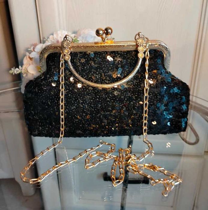 opalizująca torebka wieczorowa kopertówka ślub wesele bal studniówka