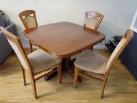 Stół rozkładany 100-300cm + 4 krzesła