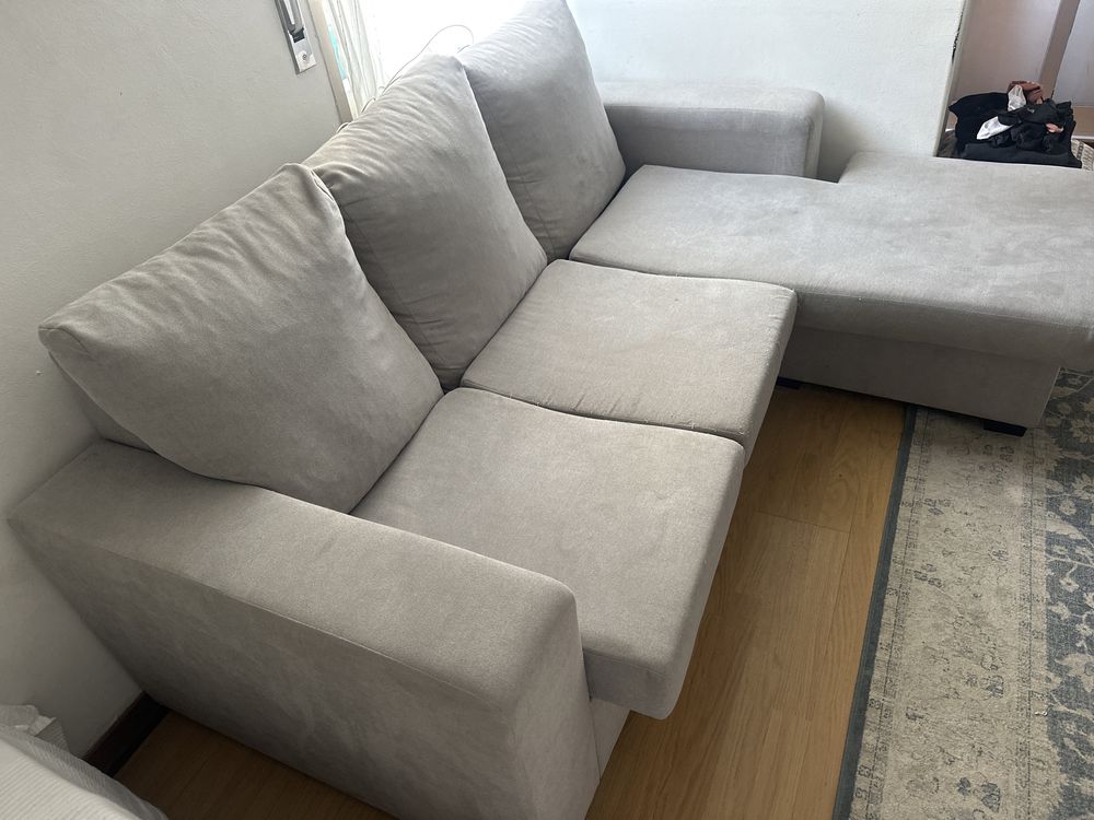 Sofa Cinzento com chaise longue