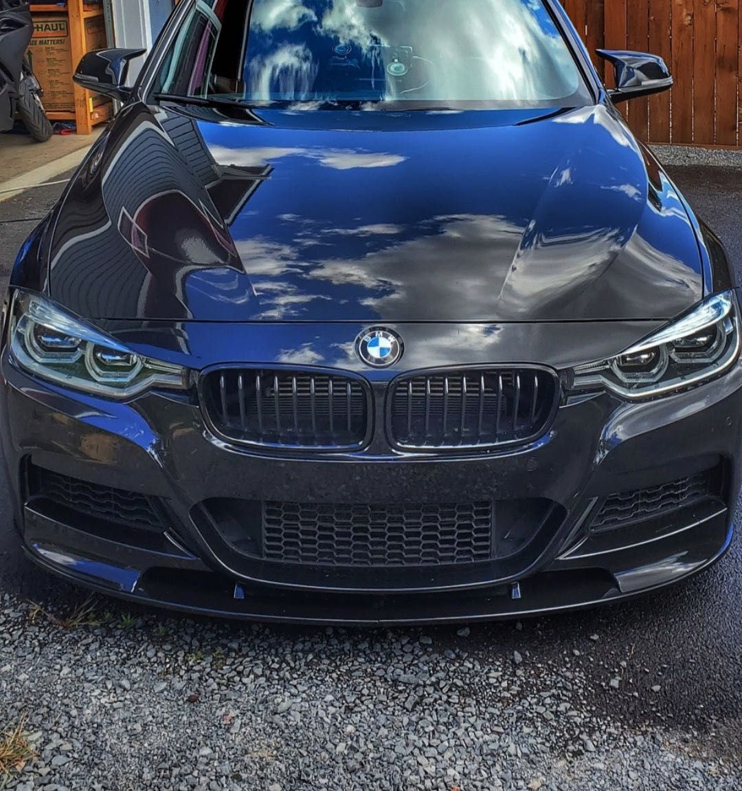 Губа на bmw f30 сплитер на передний бампер бмв ф30 накладка на бампер