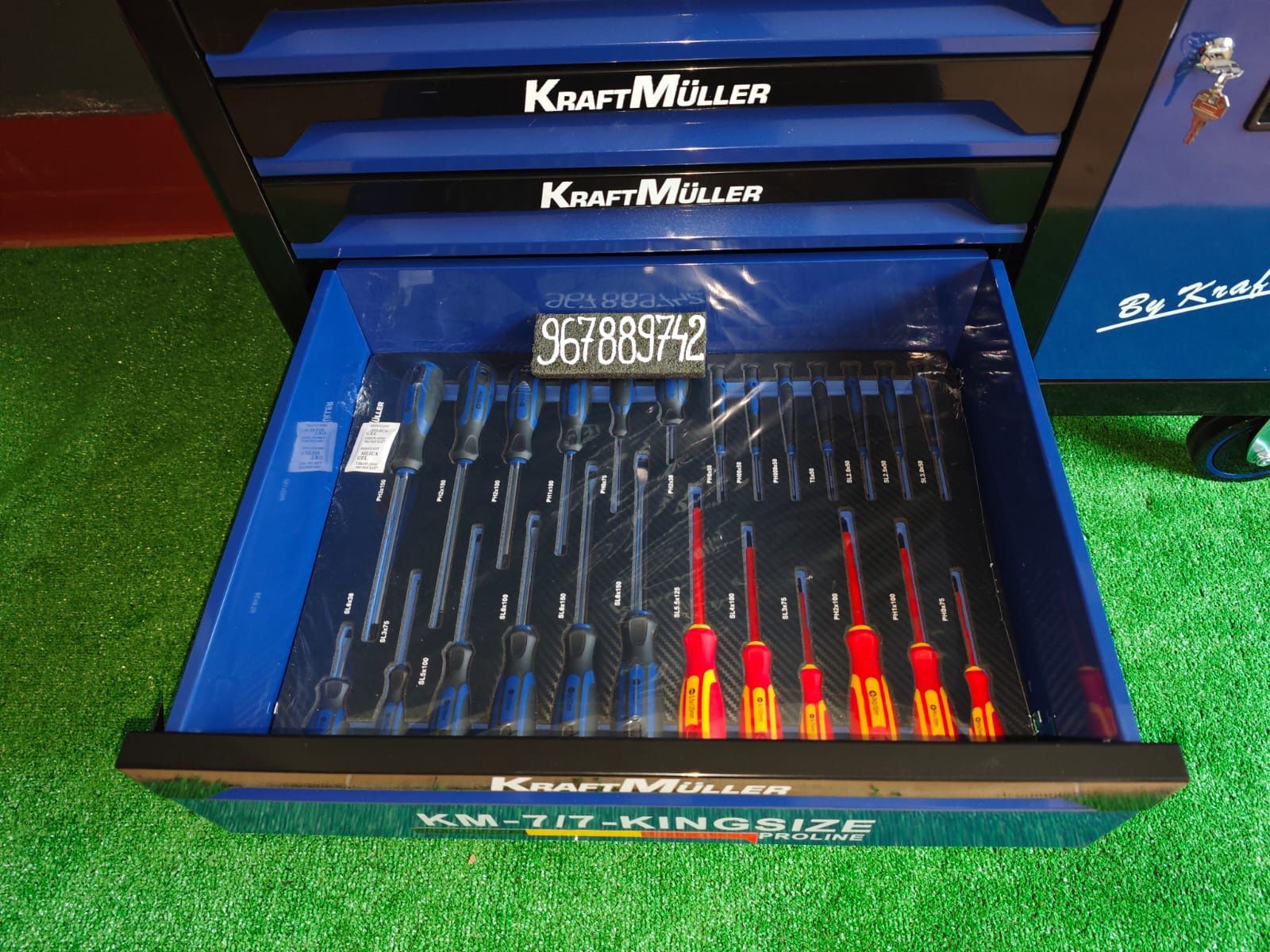 Carrinho de ferramentas Kraft Muller XXL 7 gavetas 7 Cheias