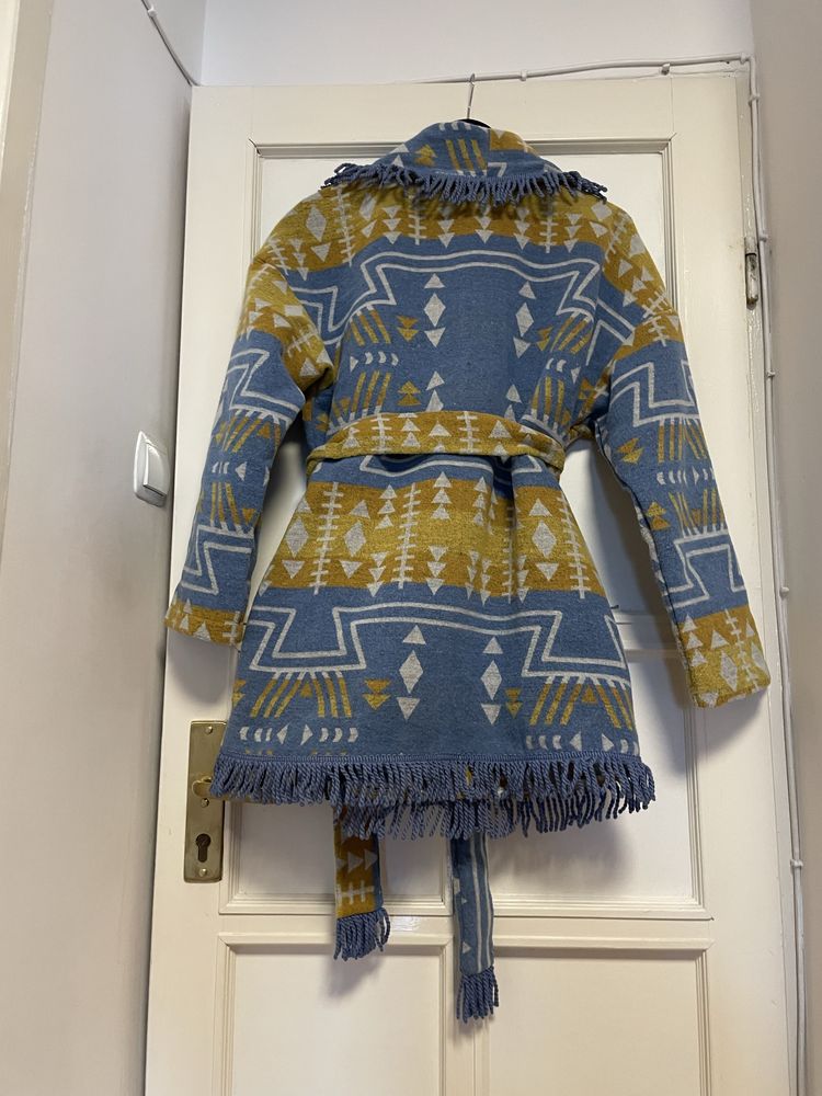 Kurtka plaszczyk narzutka festywal boho hippie etno indianski wzor