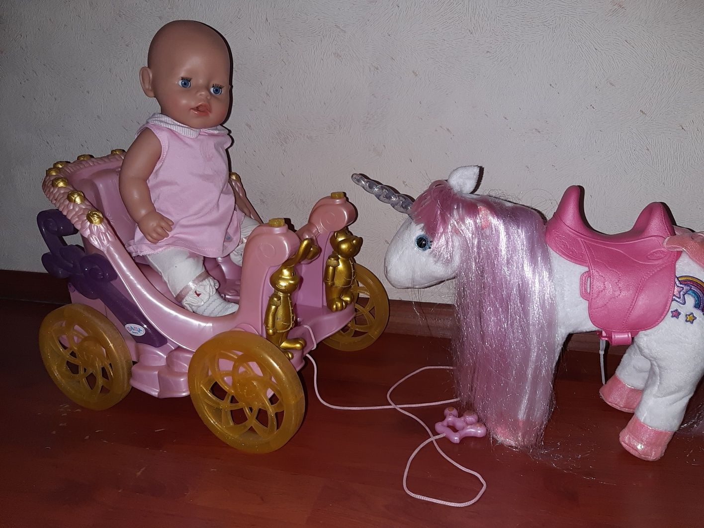 BABY born  Казковий Єдиноріг та карета для бебі борн