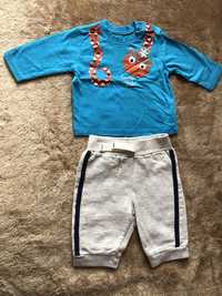 Spodnie i koszulka dla chłopca w wieku 0-3 m-ce rozm 62