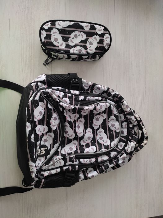 Plecak Inside + piórnik, model koala, stan dobry