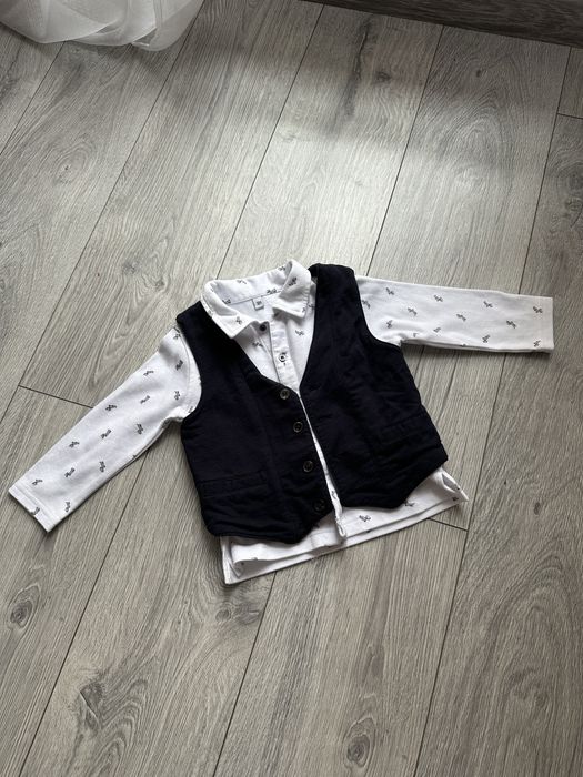 Тепла сорочка і жилетка 86 розмір