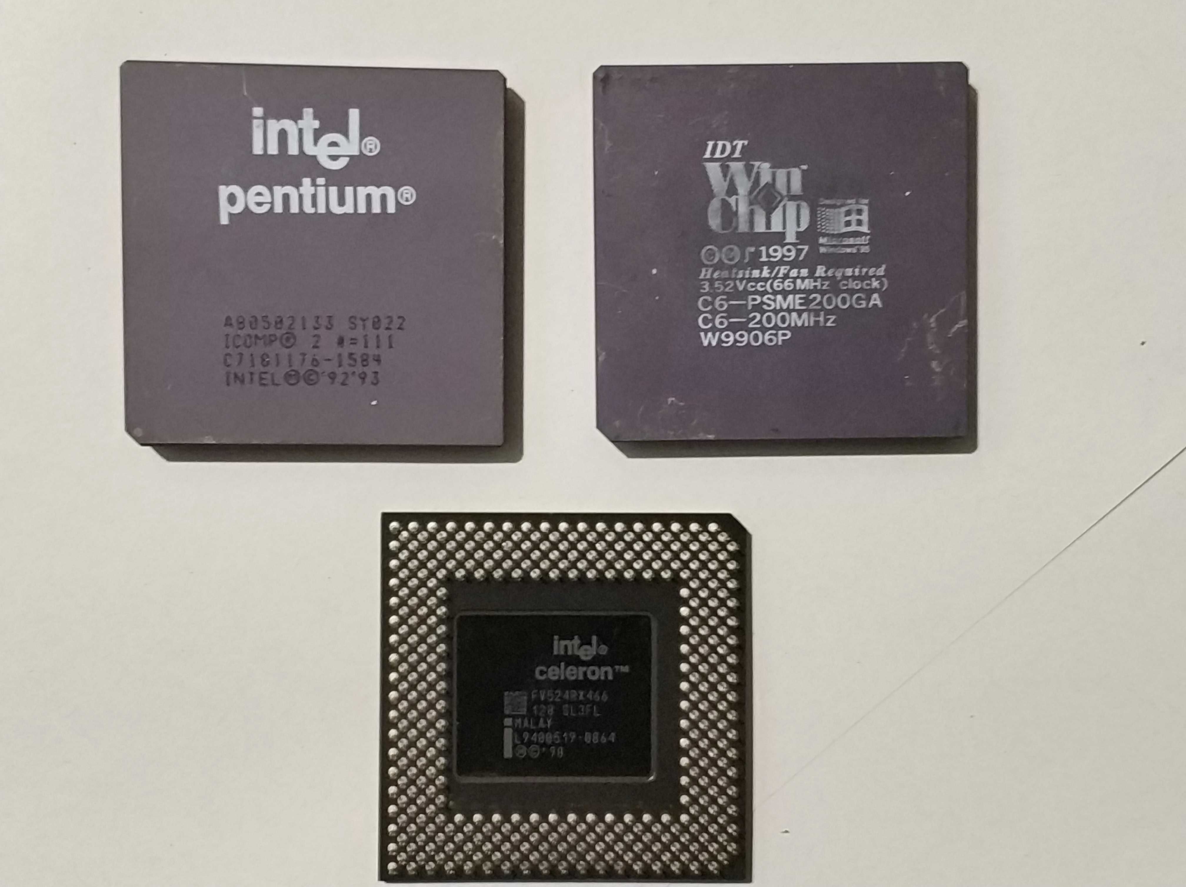 Процессоры раритетные pentium, celeron, xeon, idt Winchip, t7200