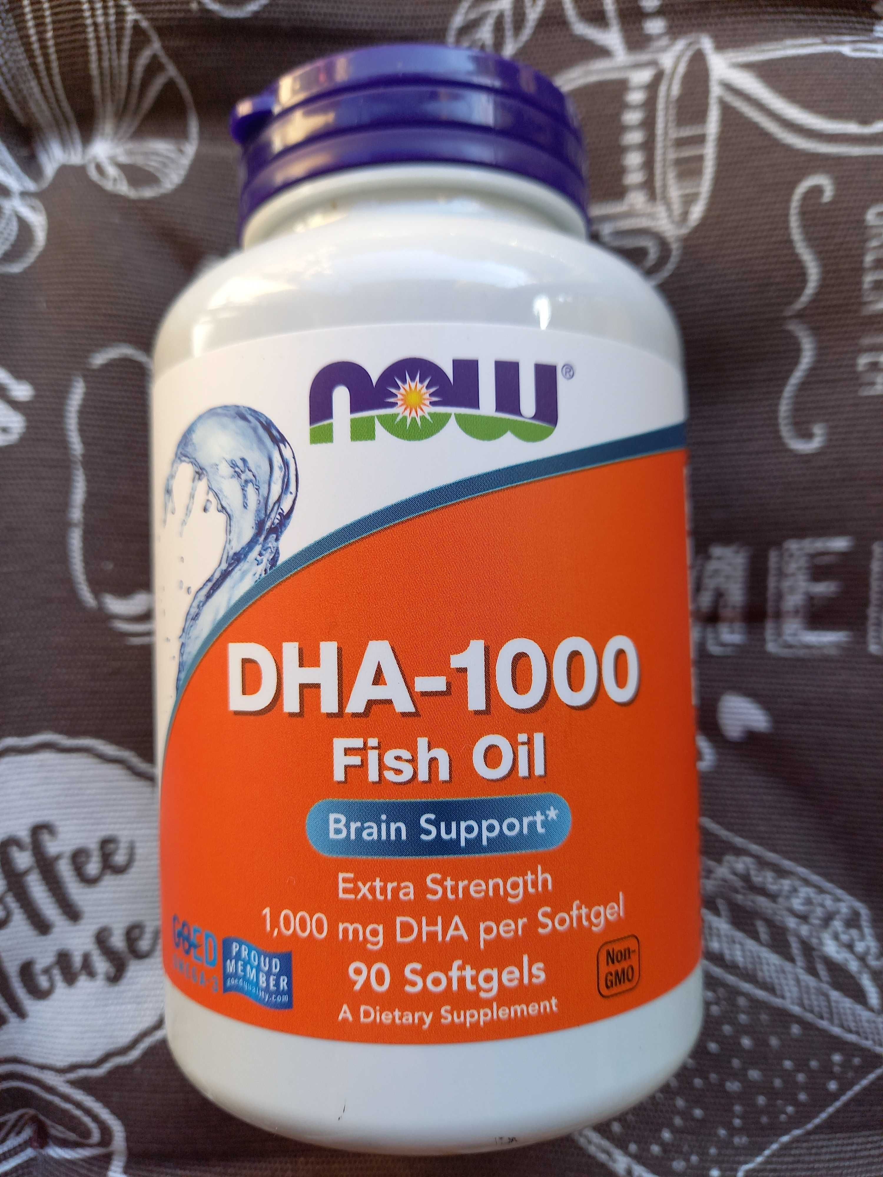 Now Foods DHA Omega ДГК 500 1000 Рыбий жир омега 3 для вагітних рибій