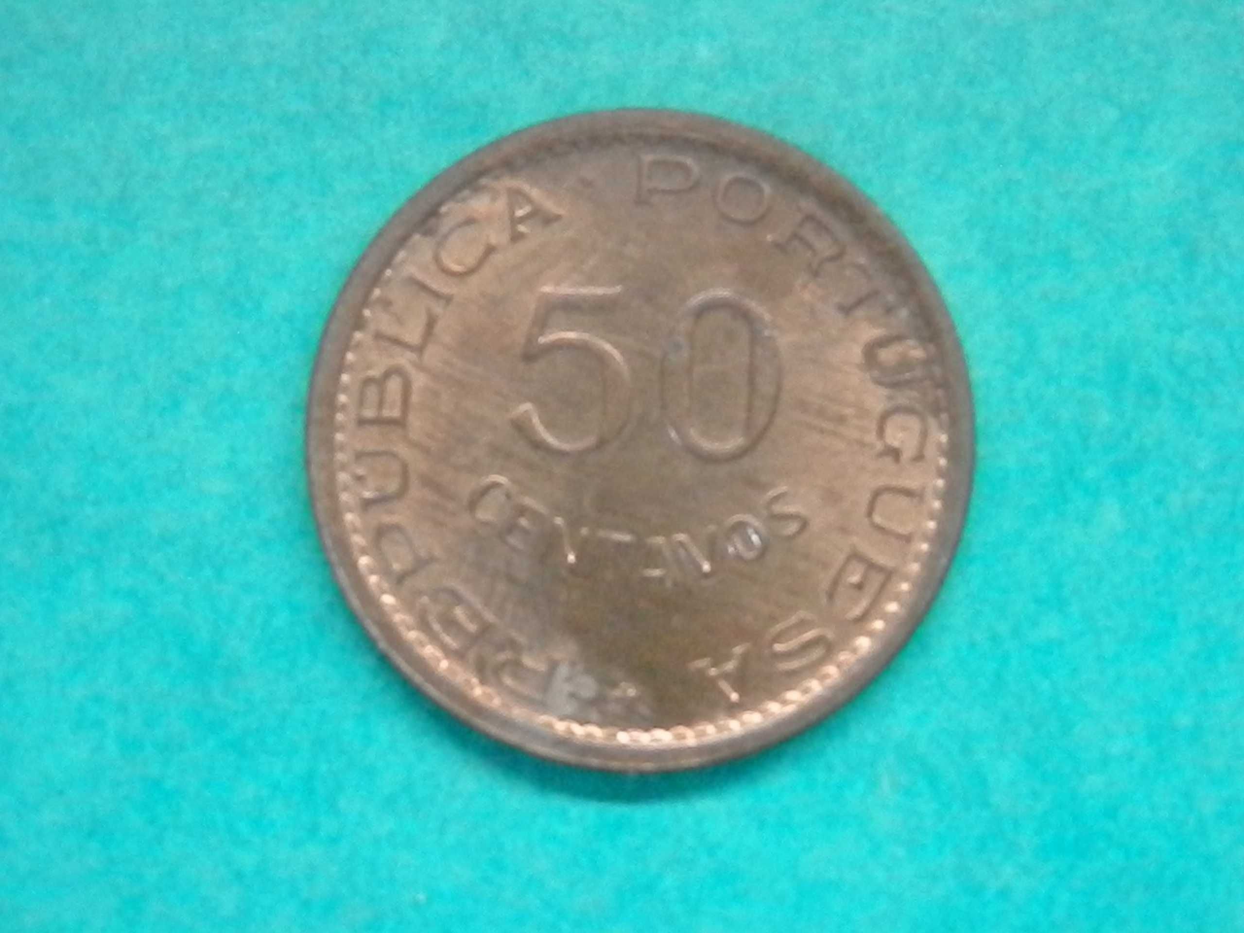 502 - Moçambique: 50 centavos 1973 bronze, por 1,00