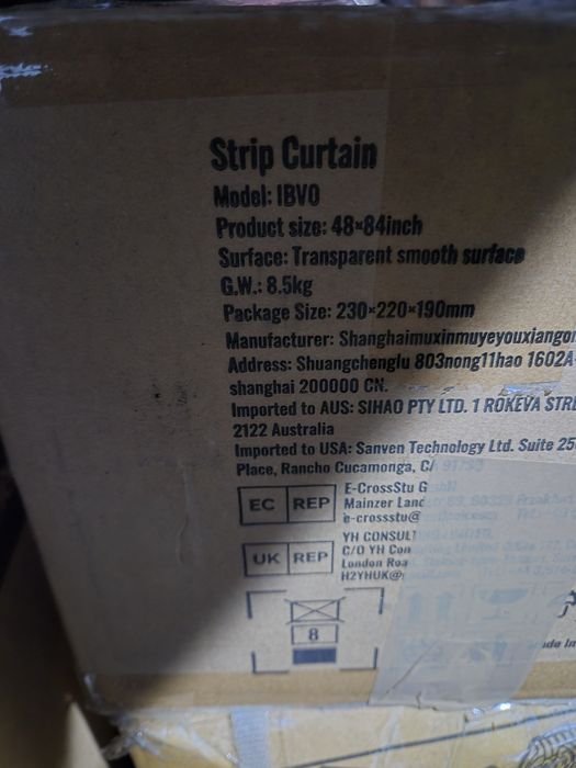 Zasłona paskowa Vevor przezroczystych pasków PVC