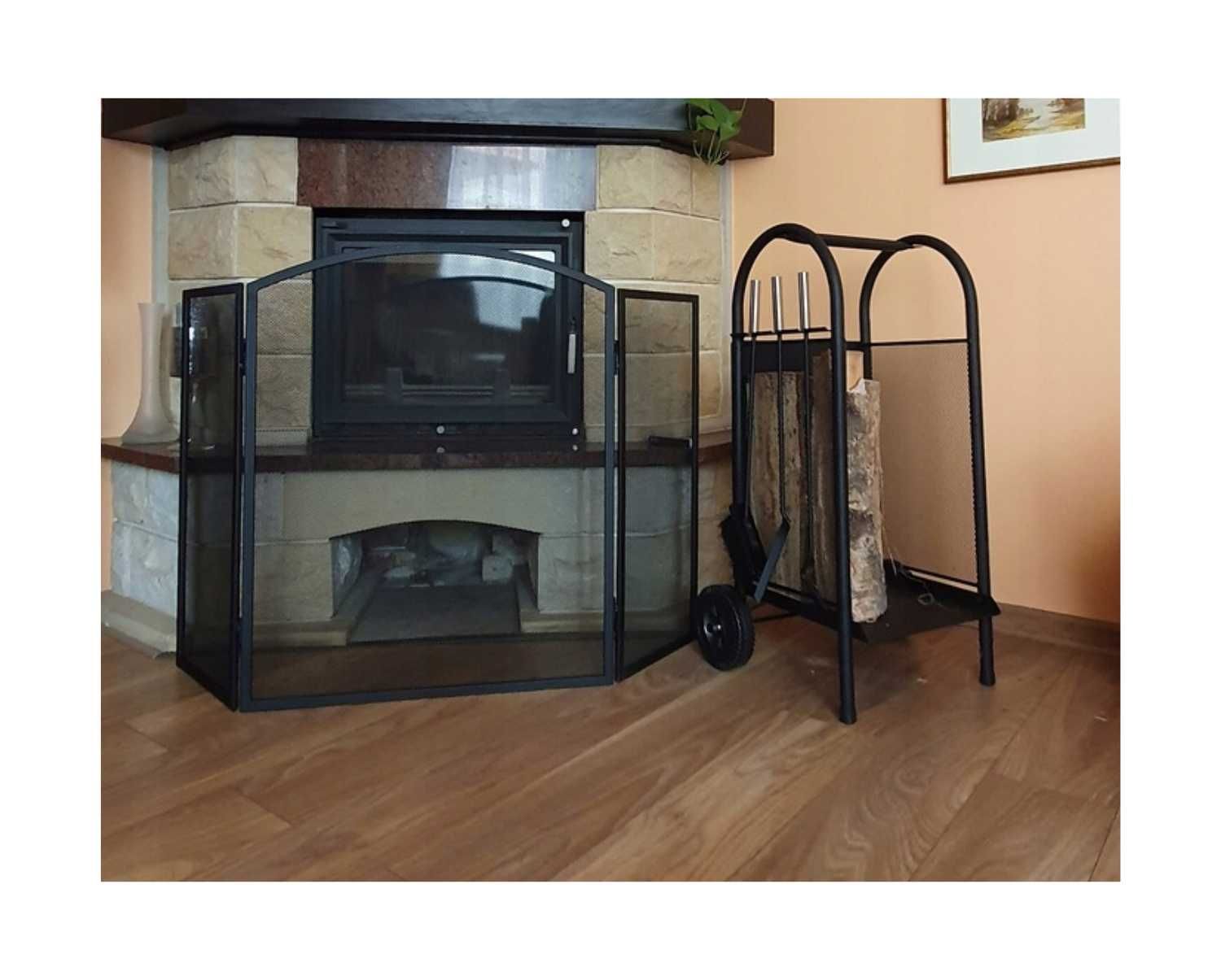 MEGA Parawan Kominkowy Bramka Zabezpieczająca Osłona Kominka 118x76 cm