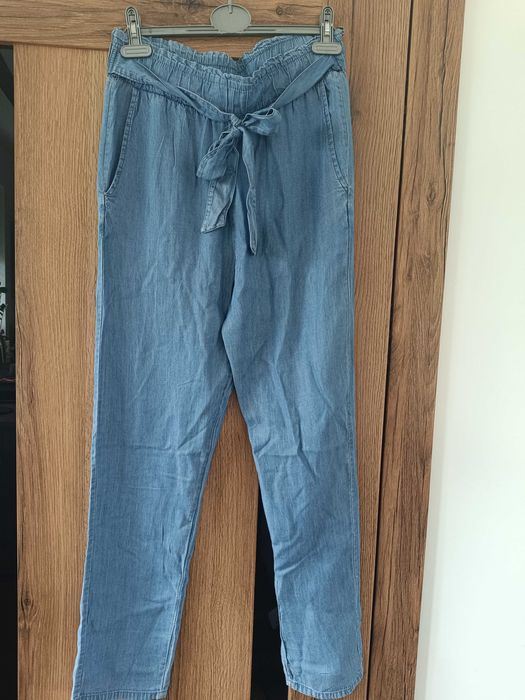 Szerokie spodnie damskie "lejące" z gumką w pasie r.38.Janina. nowe,