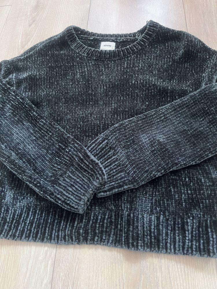 Ciemnozielony miekki sweter Sinsay XS
