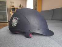 Kask jeździecki Fouganza, 53-55 cm, dziecięcy, granatowy