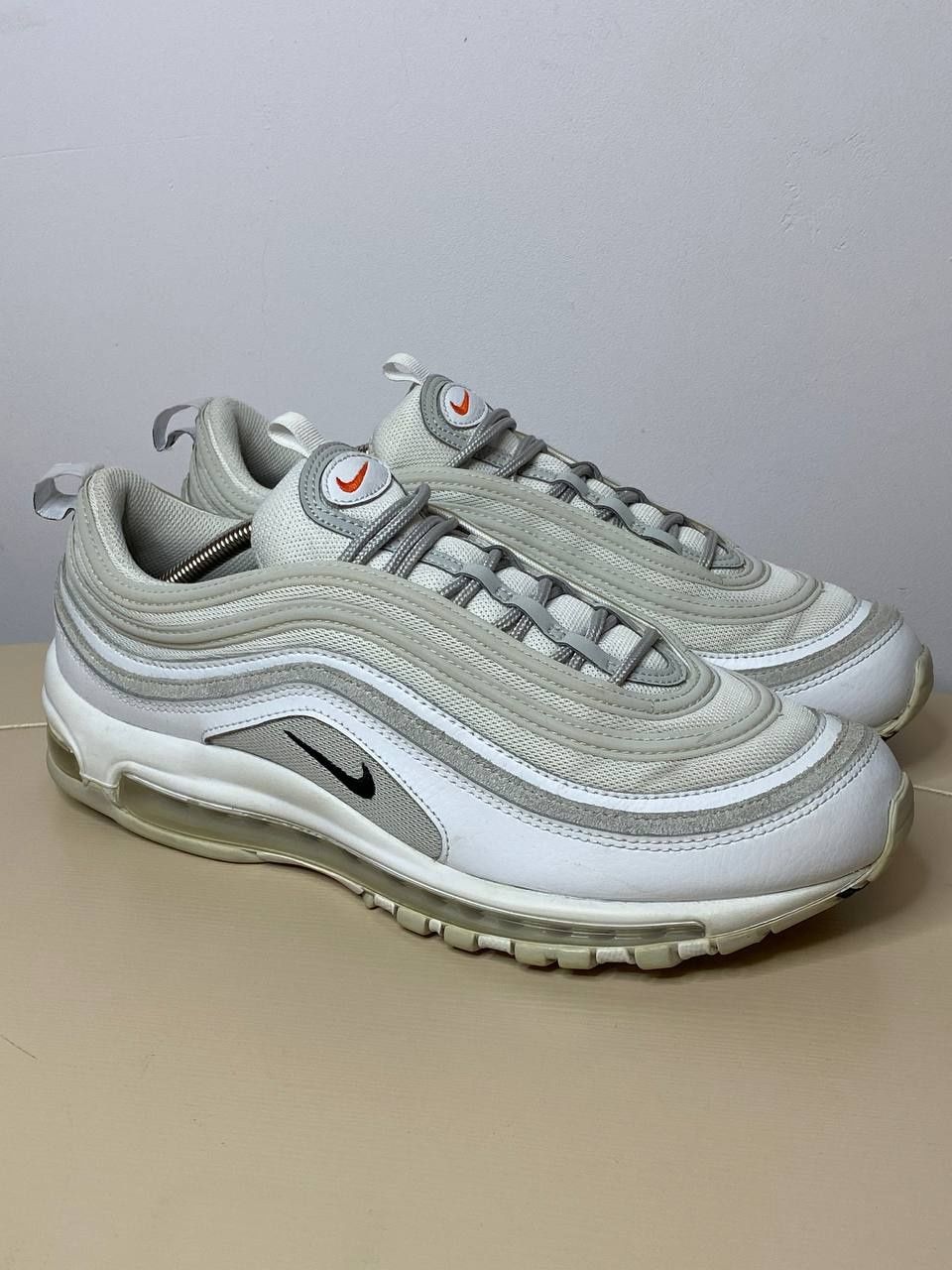 Оригинал как новые рефлективные кожаные кроссовки Nike Air Max 97