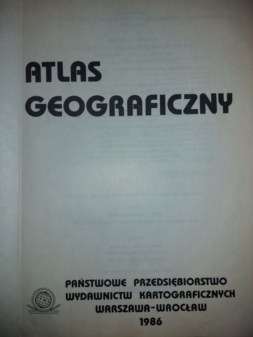 Atlas Geograficzny 1986r