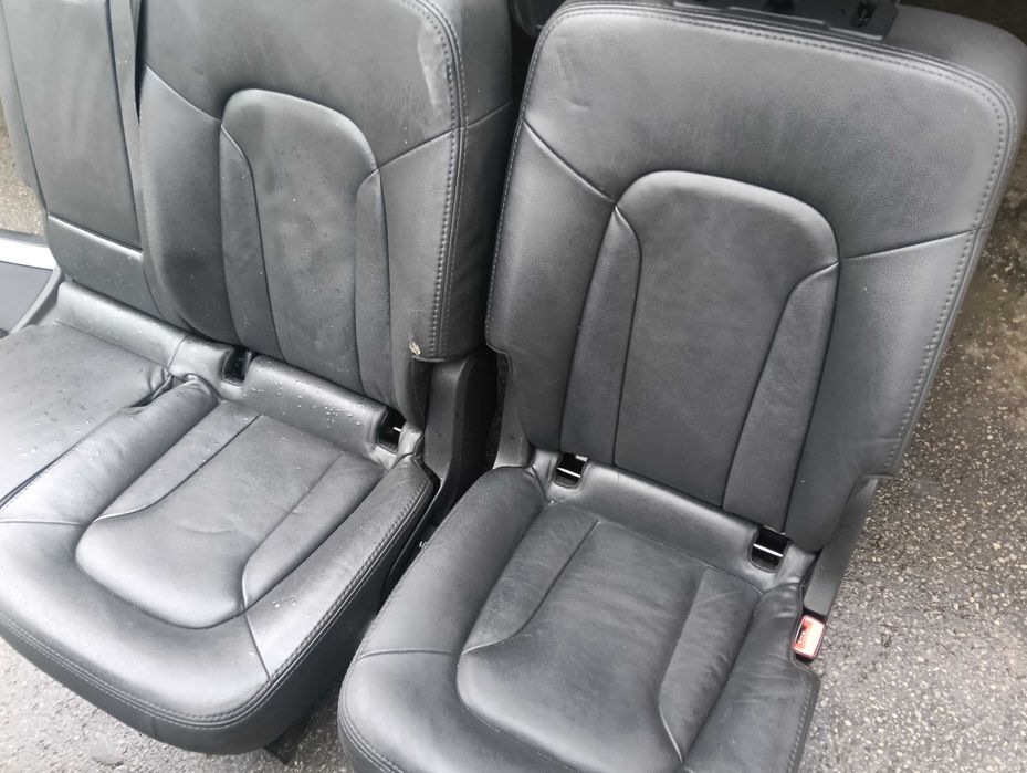 Fotele Wnętrze Audi Q7 4L Czarna Skóra Europa Komplet WYSYŁKA